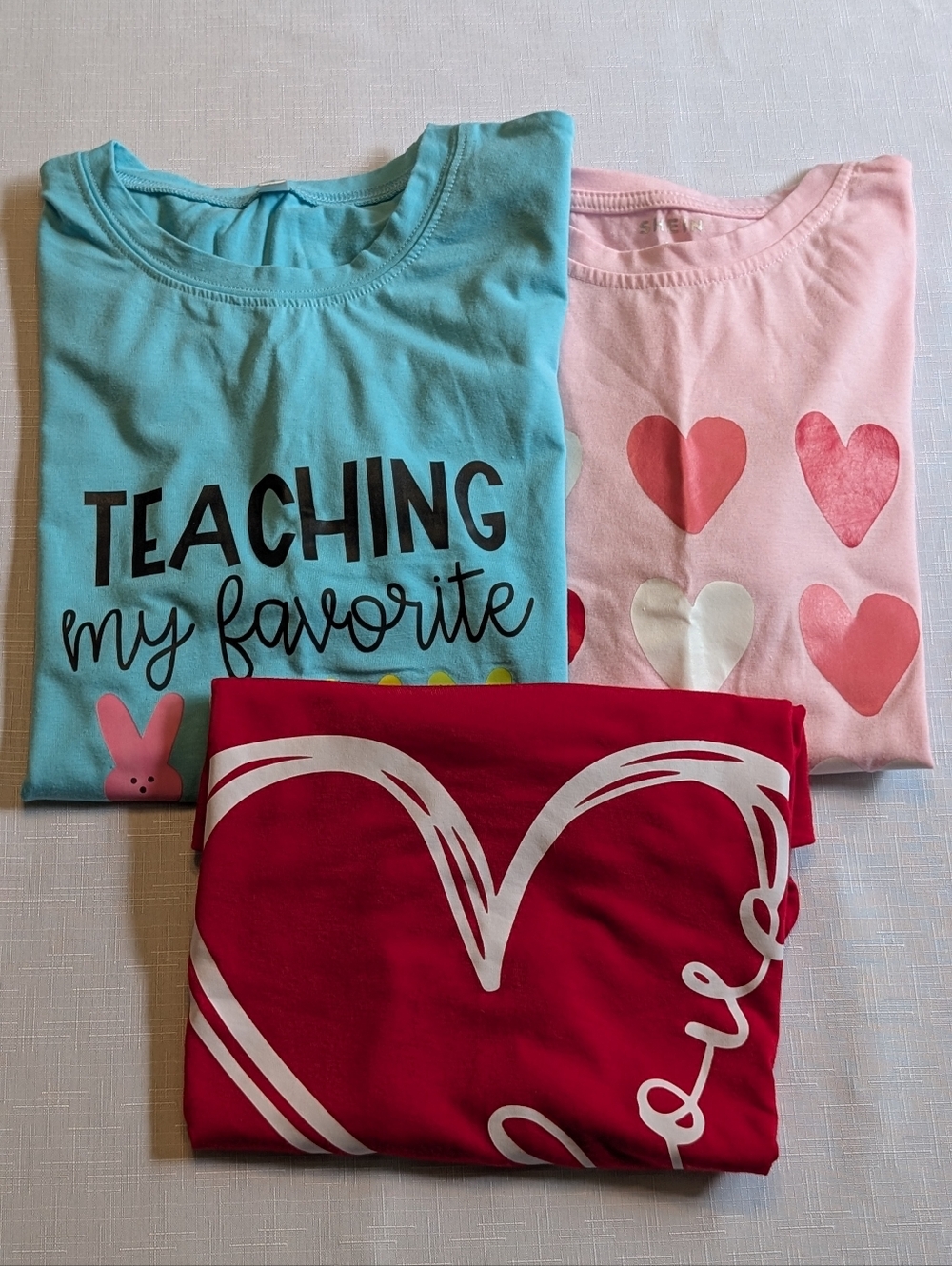 Teacher Graphic Tee Bundle | Valentine’s & Easter Sz S/M